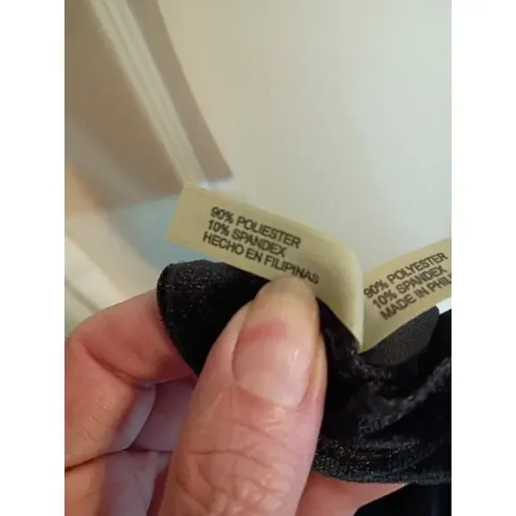 White Stag 1 Pc. Cardigan Looks Like 2pc Black Velvet Sz XL Holiday Festive... - Picture 6 of 9